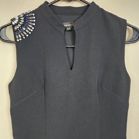 Wang Yu Embellished Size 4 Black Dress - Picture 10 of 10